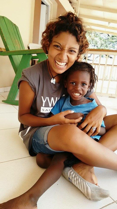 Sophie at an orphanage on her DTS outreach in Haiti