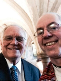 Loren Cunningham and Archbishop Justin Welby take a selfie