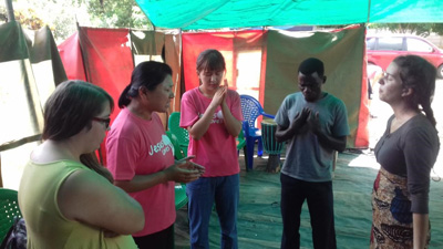 Praying for unity at YWAM Blantyre, Malawi