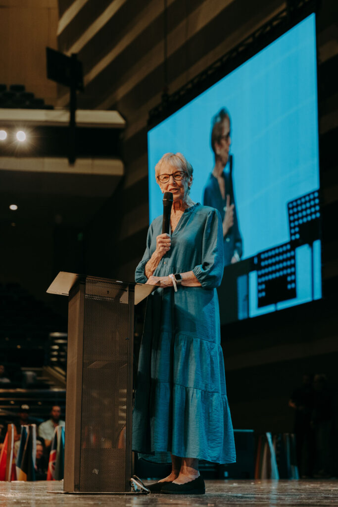 “I was nine when I was called to missions and 24 when I started going full time with YWAM. Partnering with Loren was always lots of fun. I represent the first generation of YWAM. It’s your job now: Go to the nations in the name of the Lord!” co-founder Darlene Cunningham charged.